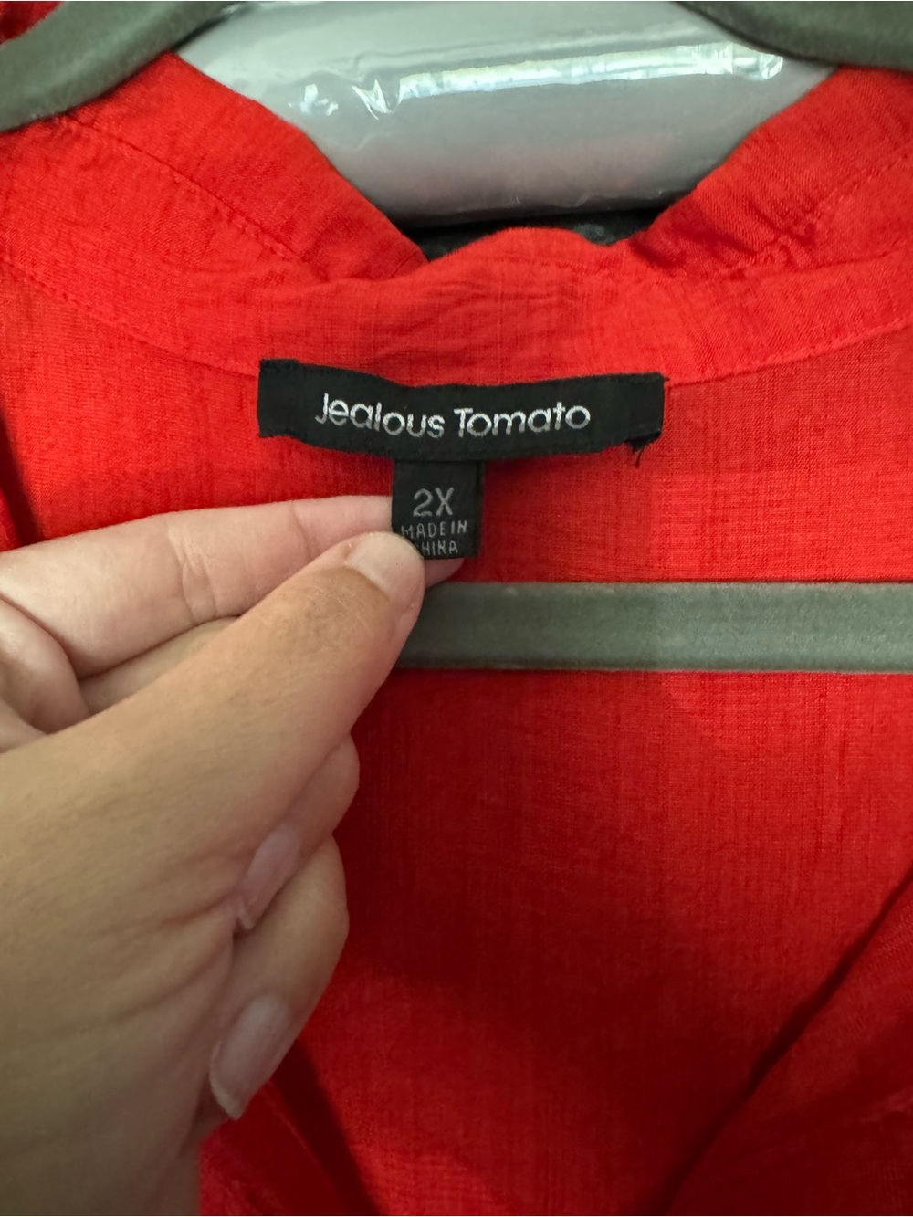 Jealous Tomato Red Tiered Button-Front Maxi Dress with Tie Waist - Picture 5 of 5